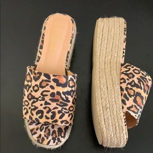 Cute cheetah print platform sandal